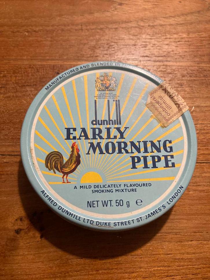 Dunhill early morning pipe 2005 VOL, Verzamelen, Rookartikelen, Aanstekers en Luciferdoosjes, Zo goed als nieuw, (Water)pijp, Ophalen of Verzenden