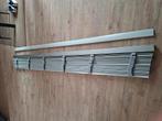 Houten lamellen grijs zgan met afwerklijst 2.50 B 170 L 2,15, Ophalen, 200 cm of meer, 150 tot 200 cm, Zo goed als nieuw