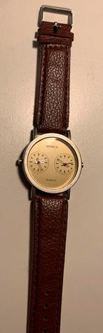 RONICA quartz dubbel uurwerk Polshorloge, Overige merken, Staal, Polshorloge, Ophalen of Verzenden