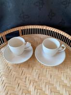 2 Wedgwood Edme kop en schotel + extra schoteltje, Ophalen of Verzenden, Zo goed als nieuw, Overige stijlen, Kop(pen) en/of Schotel(s)