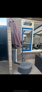 Zweefparasol met Voettegels - Complete Set!, Tuin en Terras, Parasols, Gebruikt, Kantelbaar, Ophalen of Verzenden, Zweefparasol