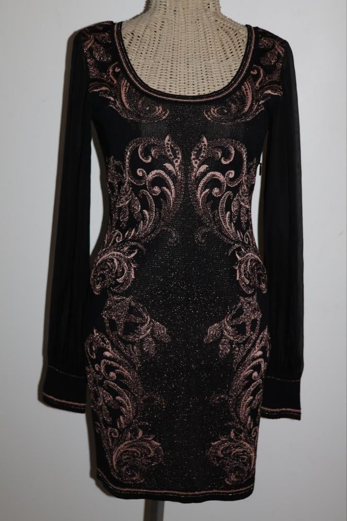 Roberto Cavalli Jurk Maat 36/S, Kleding | Dames, Cavalli, Roberto Cavalli.nl, Zwart, Ophalen of Verzenden