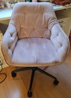 Mooie poeder roze bureaustoel op wieltjes, Ophalen, Gebruikt, Roze