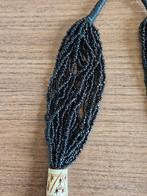 Vintage artisan Tibetaanse halsketting ketting Tibet yak bot, Overige materialen, Gebruikt, Zwart, Ophalen of Verzenden