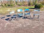 Sleets blauw , brocante klapstoelen  origineel retro vintage, Ophalen