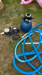 Zwembad zandfilterpomp met motor + slangen, Tuin en Terras, Zwembad-toebehoren, Ophalen of Verzenden, Gebruikt