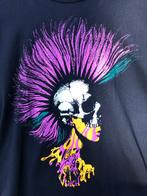 T-shirt punk psychedelisch doodshoofd kunst pop art - Nieuw, Zwart, Lightbox, Nieuw, Ophalen of Verzenden