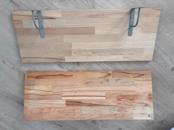 Wandplank hout 2 stuk 80cm beschikbaar voor biedingen