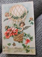 Brocante relief engeltje Oude ansichtkaart -, Ophalen of Verzenden