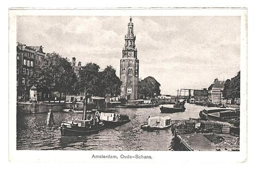 901945 Amsterdam NH Oude Schans Sleepboot Leuke oude kaart, Verzamelen, Ansichtkaarten | Nederland, Ongelopen, Noord-Holland, Ophalen of Verzenden