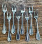 Set van 8 Christofle Malmaison verzilverde taartvorkjes, Verzenden