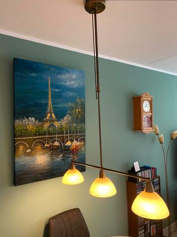 Te koop mooie messing dimbare eettafel lamp beschikbaar voor biedingen