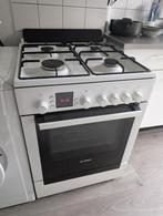 Bosch gasfornuis met oven - wit (4 pitten), Ophalen, Gebruikt, Grill, 4 kookzones
