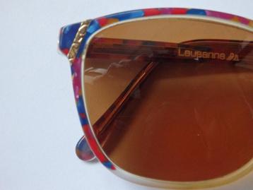 Vintage Lausanne bril zonnebril BL/RD blauw rood brilmontu beschikbaar voor biedingen