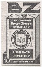 Reclame Adv. 1928 Ten Have 1 - Deventer BZ Pruimtabak Tabak, Overige typen, Gebruikt, Ophalen of Verzenden