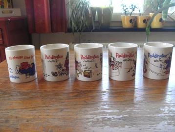 6 Paddingtonmokken. Te koop geweest bij Douwe Egberts winkel beschikbaar voor biedingen