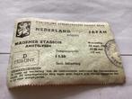 Hockey Ticket Nederland - Japan 1963, Ophalen of Verzenden, Gebruikt, Overige sporten, Overige typen