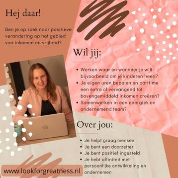 Lifestyle coaches gezocht!

Leren terwijl u werkt. beschikbaar voor biedingen