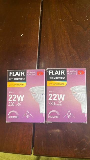 Led lampen 2x flair MR16/GU5.3