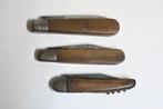 3x vintage zakmes houten handvat, Ophalen of Verzenden, Landmacht, Duitsland, Mes of Dolk