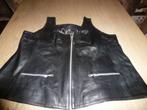 Leren gilet ,top,zwart,nieuw met zilver rits, Ophalen of Verzenden, Nieuw, Zwart, Shirt of Top
