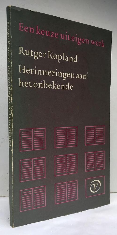 Kopland, Rutger - Herinneringen aan het onbekende (1988), Boeken, Gedichten en Poëzie, Zo goed als nieuw, Ophalen of Verzenden