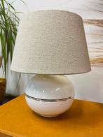Prachtige vintage lamp wit keramiek bol met gouden randen, Ophalen of Verzenden, Minder dan 50 cm