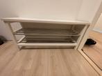 Witte Schoenenbankje met 2 Niveaus, Ophalen, Zo goed als nieuw