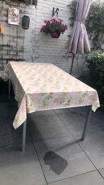Goede tuintafel alu onderstel en houten blad 90x160, Tuin en Terras, Ophalen, Gebruikt, Rechthoekig, Hout
