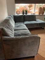 Groene velvet Kick hoekbank 267 x 230 cm, het Kabinet, Ophalen, Gebruikt, 75 tot 100 cm, Stof