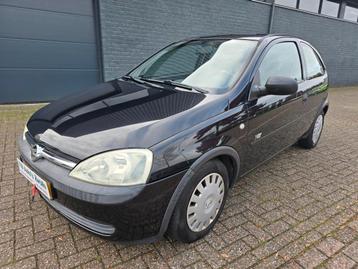 Opel Corsa 1.2 16V 3D 2003 Zwart Km 123552 Trekhaak beschikbaar voor biedingen