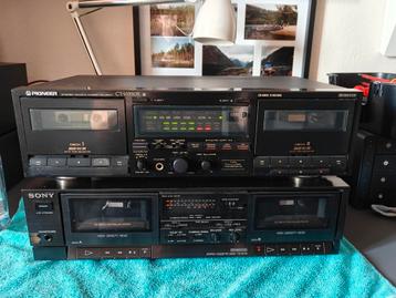 Pioneer CTW-530R Cassette deck+Sony TC-W170 beschikbaar voor biedingen