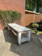 Grote houten tuintafel, Tuin en Terras, Tuinsets en Loungesets, Ophalen, Gebruikt, Steigerhout