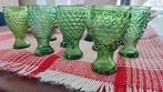 11 mooie groene Empoli vintage borrelglaasjes, Antiek en Kunst, Antiek | Glas en Kristal, Ophalen of Verzenden