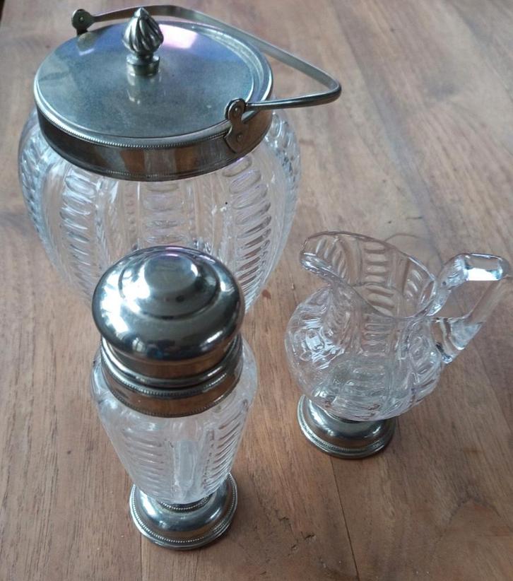 Fries draadglas Glazen Servies Set, Antiek en Kunst, Antiek | Glas en Kristal, Ophalen