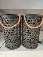 2 Stuks Sfeervolle Lampen / Lantaarns - Gratis!, Gebruikt, 25 tot 50 cm, Bruin, Ophalen of Verzenden