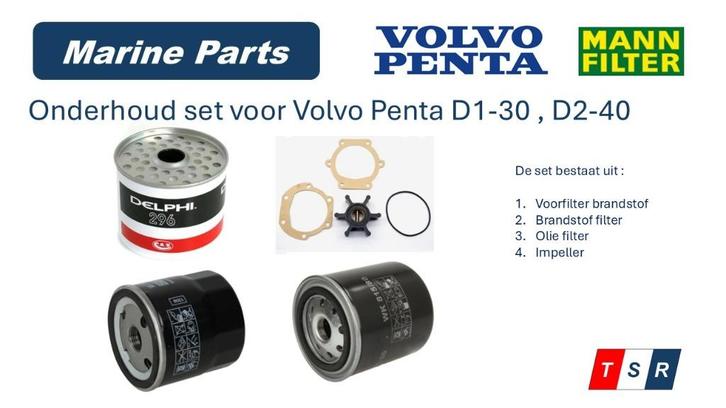 Onderhoudset voor Volvo Penta D1-30 D2-40, Watersport en Boten, Accessoires en Onderhoud, Nieuw, Motor en Techniek, Ophalen of Verzenden