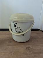 Emmer met deksel - Leuke print!, Ophalen, Gebruikt, Kunststof, Met deksel