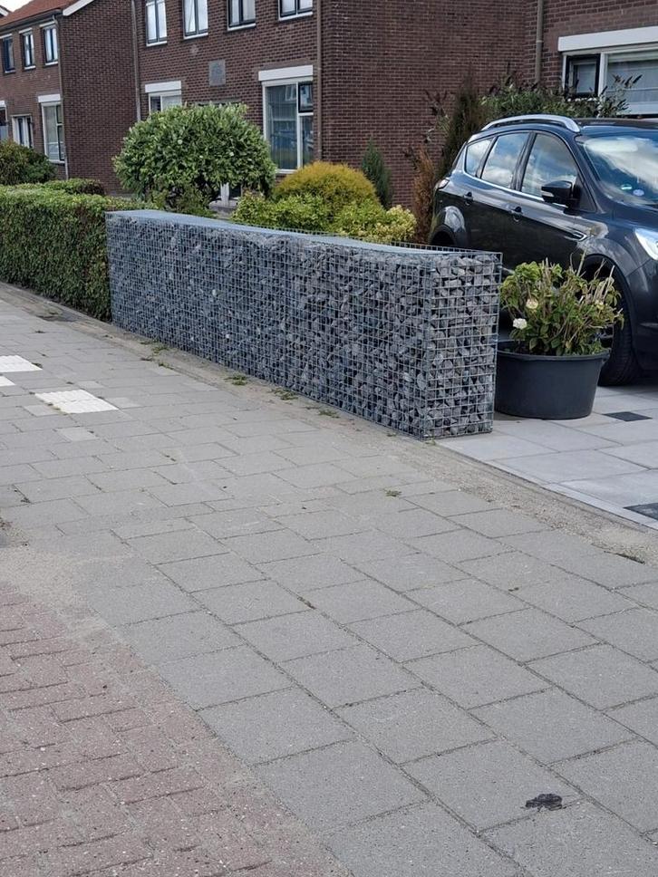 Schanskorven / steen korven / afscheiding 3 x 3 meter, Tuin en Terras, Tuinhekken en Hekwerk, Zo goed als nieuw, IJzer, Ophalen