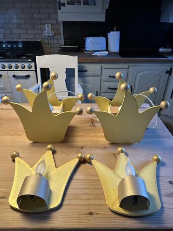 2x kroontjes lampen 2 plafondlampen 32cm h x 36cm b beschikbaar voor biedingen