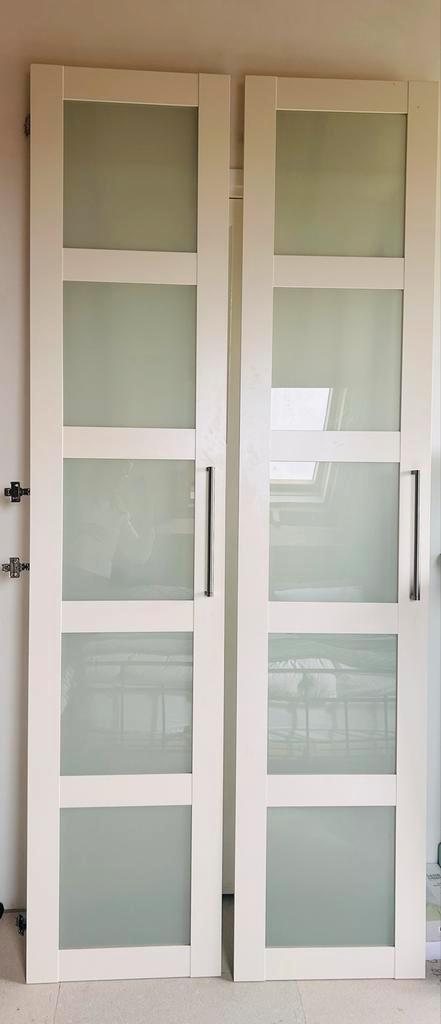 IKEA Pax deuren met glas (50x236 cm), Huis en Inrichting, Kasten | Kledingkasten, Zo goed als nieuw, 200 cm of meer, 50 tot 100 cm