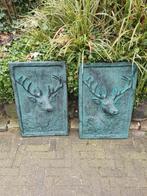 2 ijzeren/metalen herten schilderij/muurdecoratie/3D herten, Ophalen of Verzenden, Nieuw