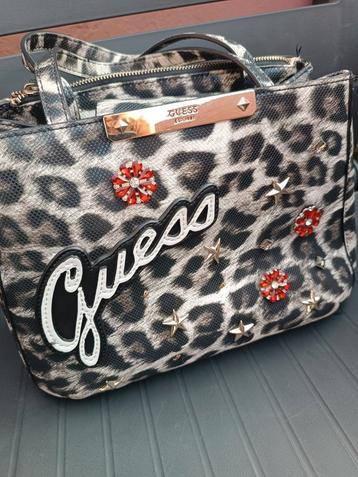 Guess panterprint tas,Guess handtas beschikbaar voor biedingen