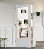 Boarddeur met grote glasopening binnendeur in Stomp, Doe-het-zelf en Verbouw, Deuren en Horren, Niet ingevuld, 80 tot 100 cm, Binnendeur