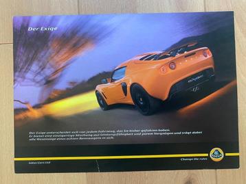 Lotus Exige  -  Folder - Brochure - Duitstalige versie beschikbaar voor biedingen