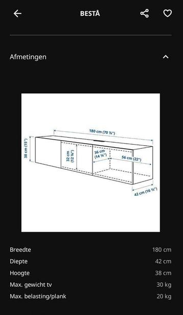 Bestå TV-meubel Ikea - afbeelding 3