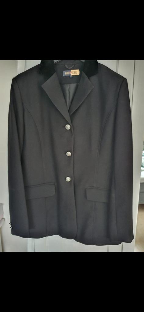 Mooi zwart dressuur jasje incl accessoires, Dieren en Toebehoren, Paardrijkleding, Zo goed als nieuw, Bovenkleding, Dressuur, Ophalen of Verzenden