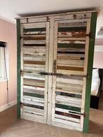 Stoere Sloophouten Kledingkast, Gebruikt, 100 tot 150 cm, Ophalen of Verzenden, 150 tot 200 cm