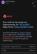 2 tickets Jeugd van Tegenwoordig, Tickets en Kaartjes, Twee personen, Oktober