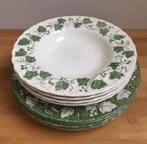 Churchill, Ivy Verdigris, Klimop, borden, 4x diep, 5x diner, Huis en Inrichting, Keuken | Servies, Gebruikt, Ophalen of Verzenden